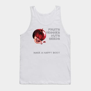 Vegan Slogan Pomegranate Tank Top